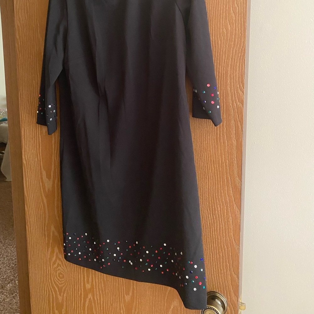 Black Calvin Klein dress with embellishments - Picture 2 of 2